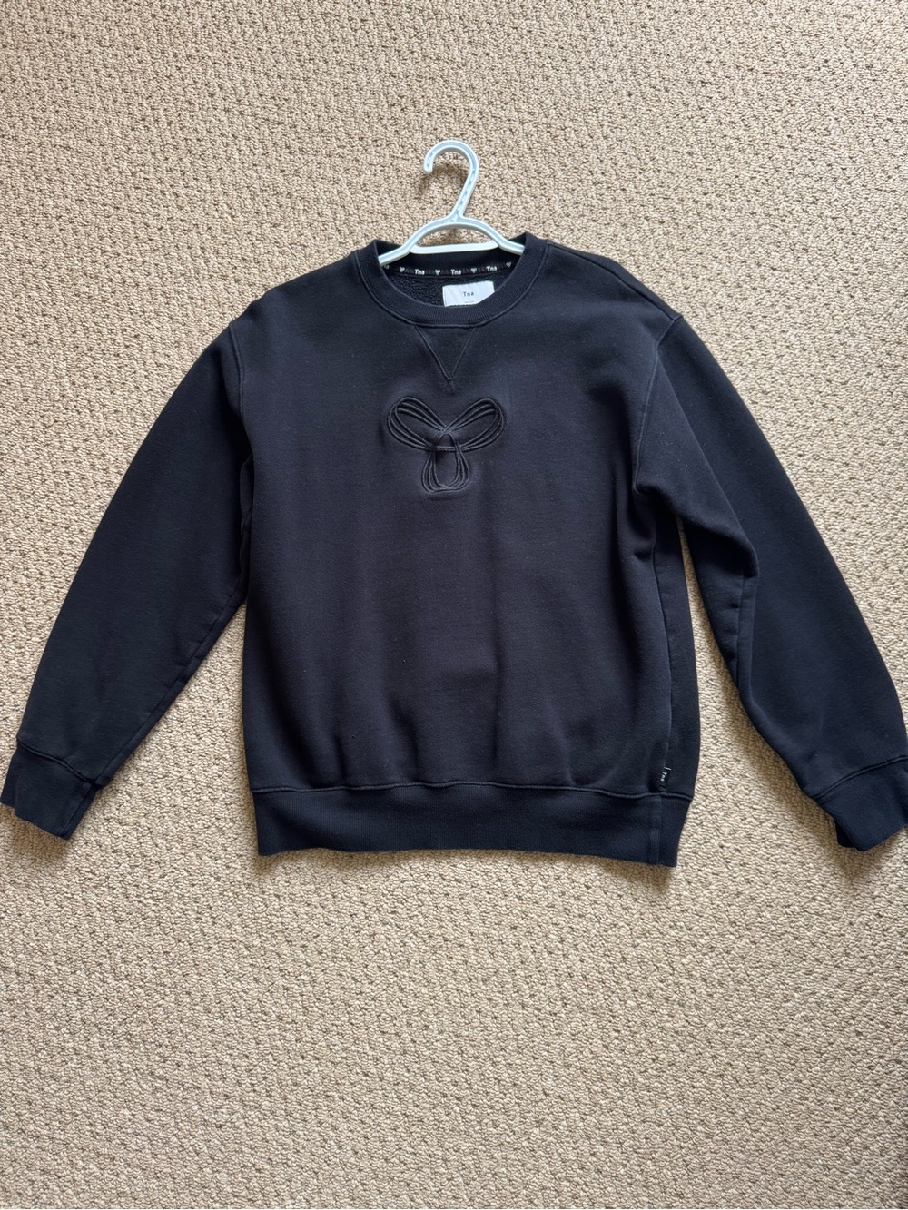 Aritzia Tna Logo Crewneck Sweatshirt – Black, Size S